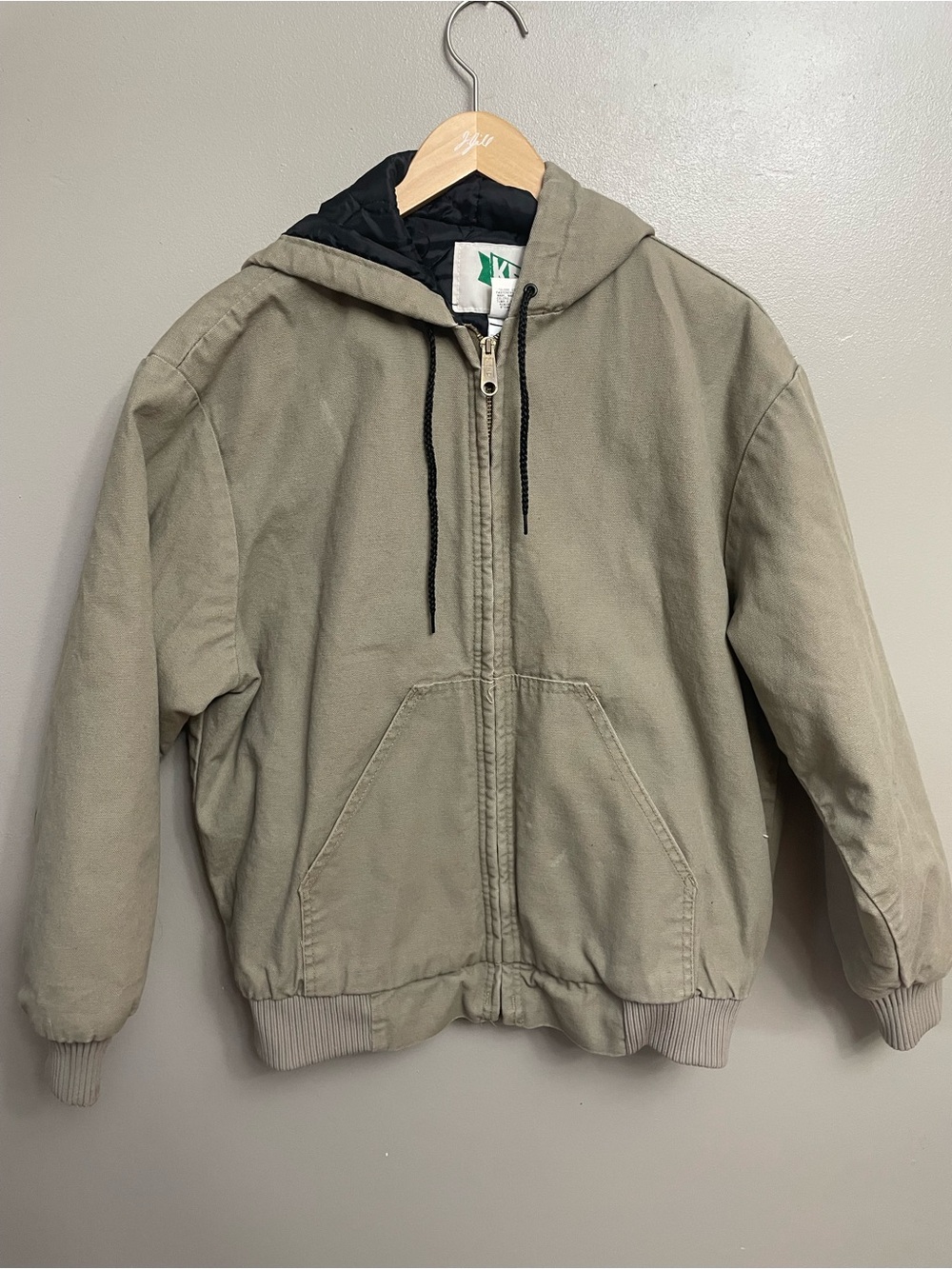 Key Polar King quilted Insulated Fleece Lined Canvas Hooded Jacket Mens Size med